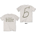 Billie Eilish Unisex T-Shirt: Billie 5 (Natural) (Back Print)
