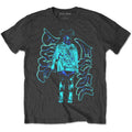 Billie Eilish Unisex T-Shirt: Neon Graffiti Logo (Charcoal Grey)