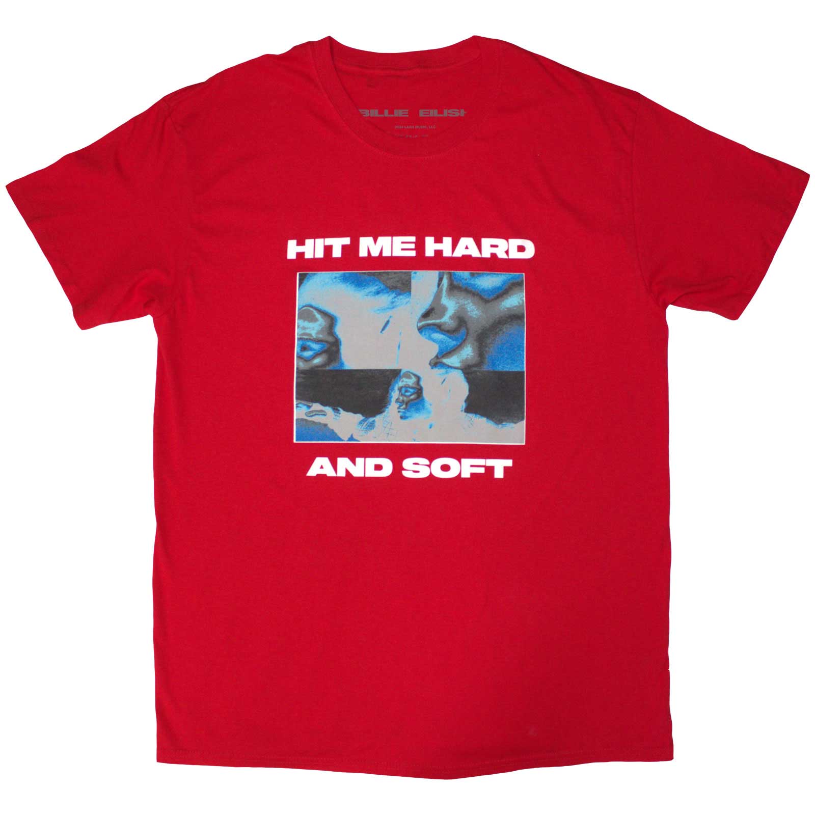 Billie Eilish Unisex T-Shirt: Hit Me Hard And Soft Negative (Red)