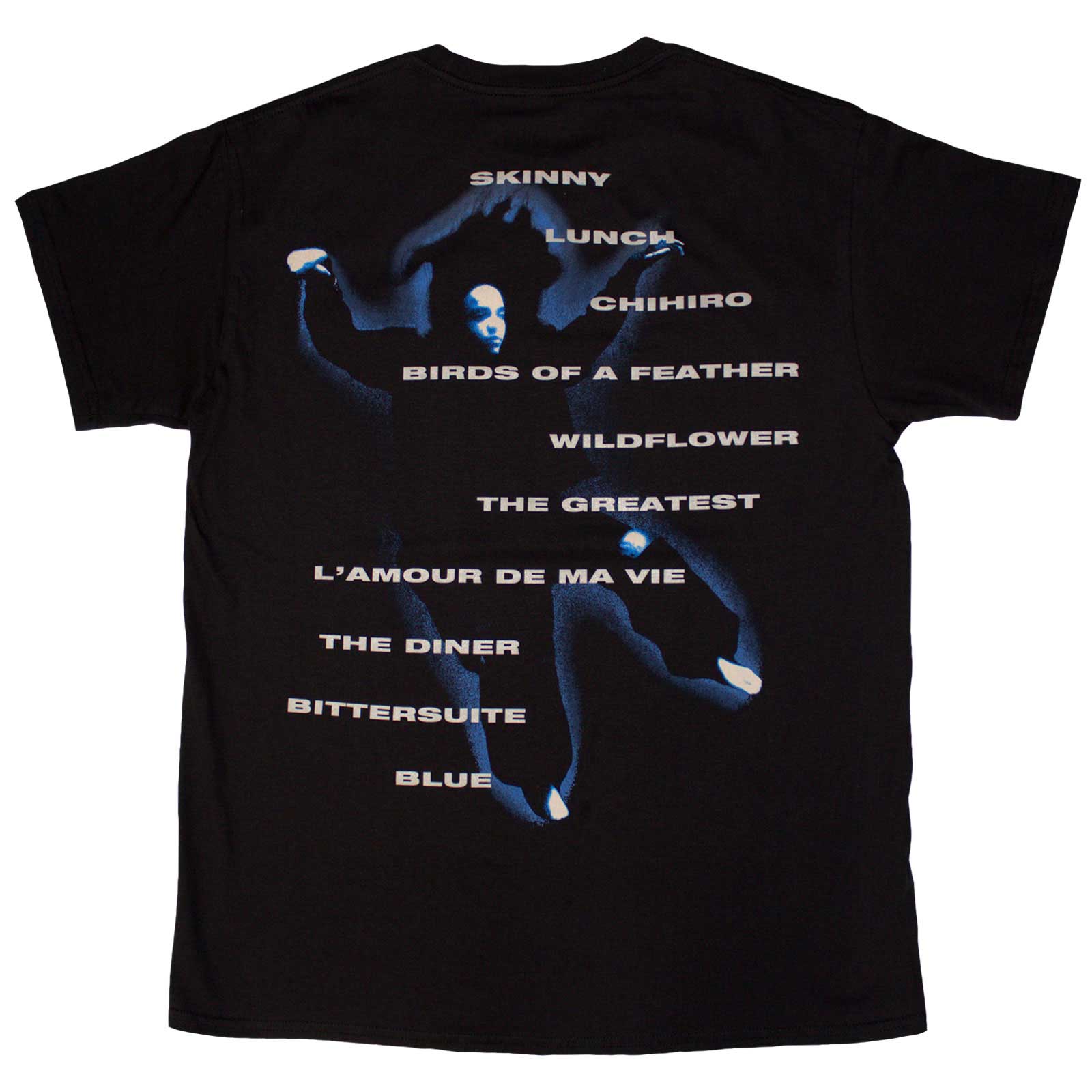 Billie Eilish Unisex T-Shirt: Hit Me Hard And Soft Tracklist (Black) (Back Print)