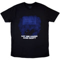 Billie Eilish Unisex T-Shirt: Hit Me Hard And Soft Blue Lines (Black)