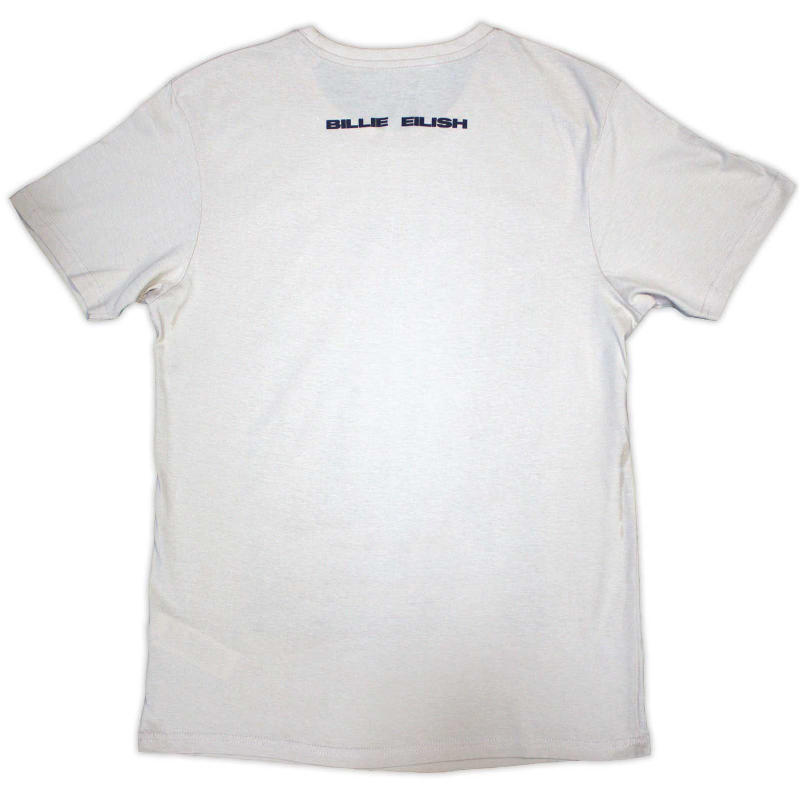 Billie Eilish Unisex T-Shirt: Hit Me Hard And Soft Falling (Natural) (Back Print)