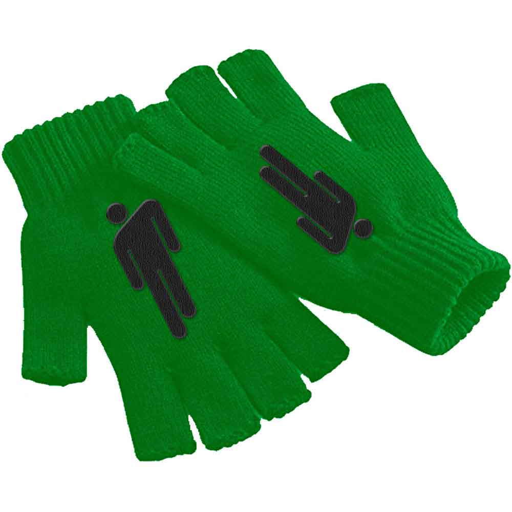 Billie Eilish Unisex Beanie Hat & Glove Set: Blohsh (Jelly Bean Green)