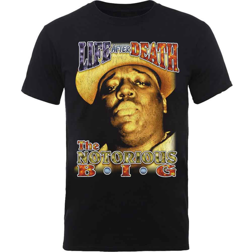 Biggie Smalls Unisex T-Shirt: Life After Death (Black) (Back Print)