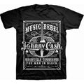 Johnny Cash Unisex T-Shirt: Music Rebel (Black)
