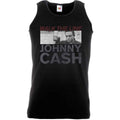 Johnny Cash Unisex Vest T-Shirt: Studio Shot (Black)