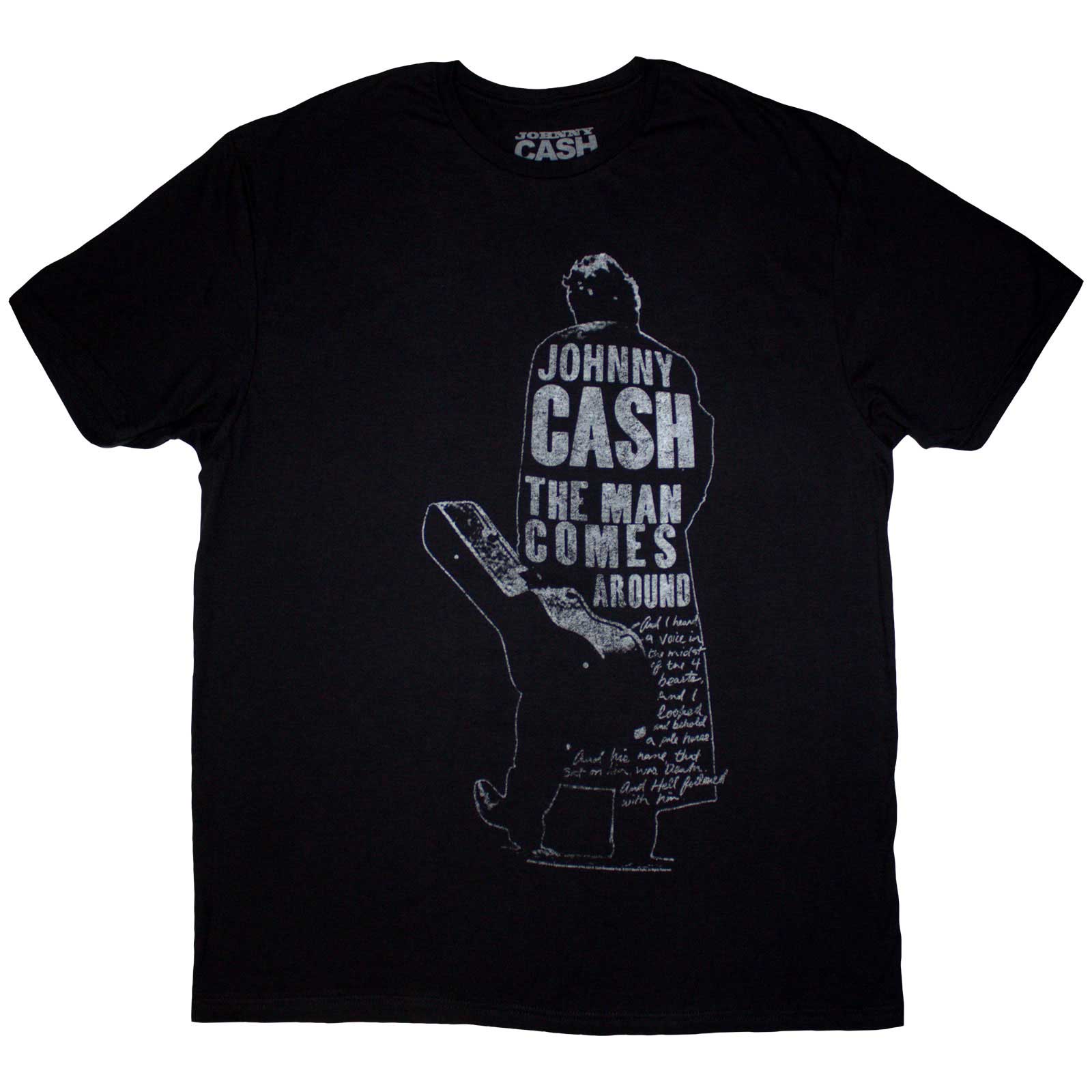 Johnny Cash Unisex T-Shirt: Man Comes Around (Black)