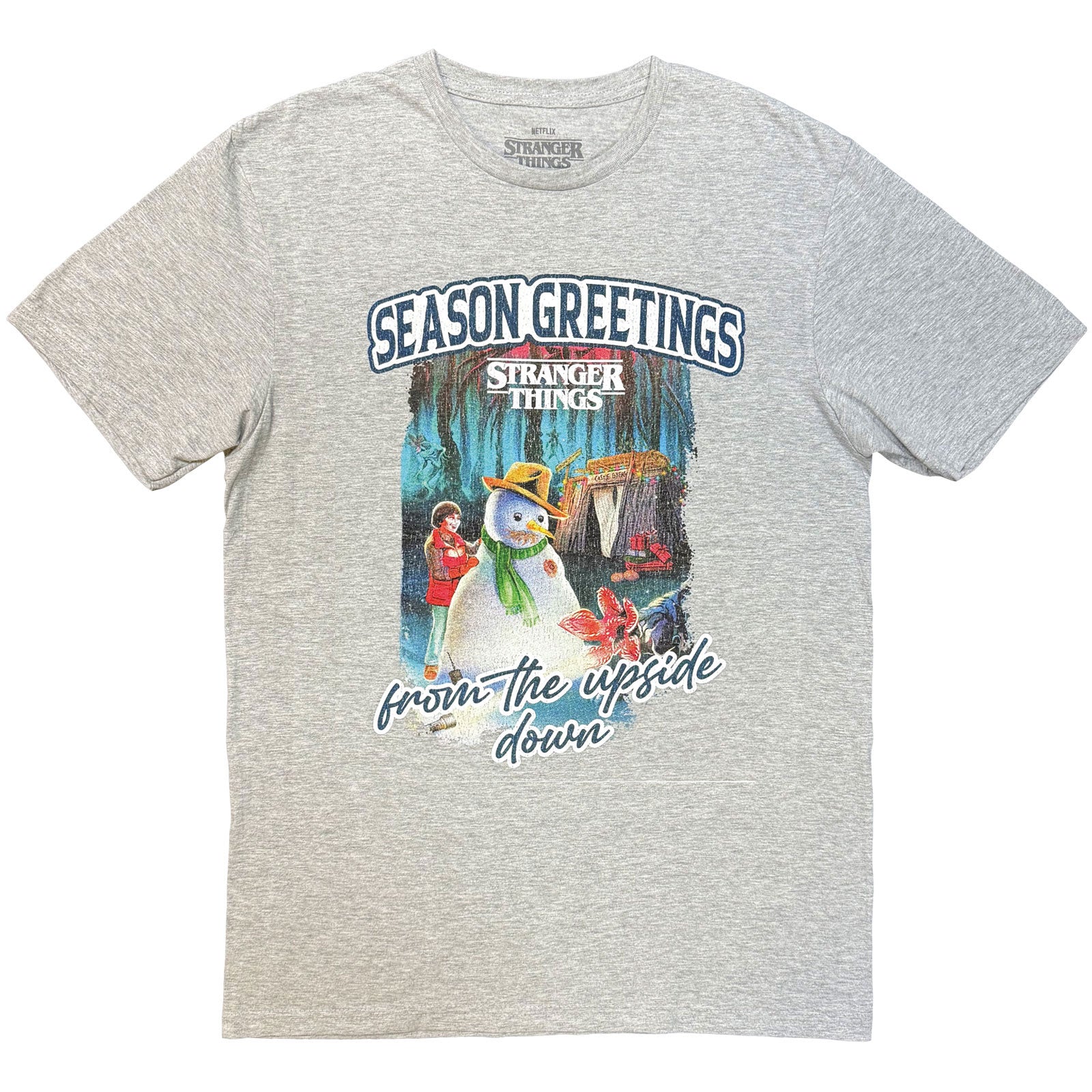 Stranger Things Unisex T-Shirt: Greetings (Grey)