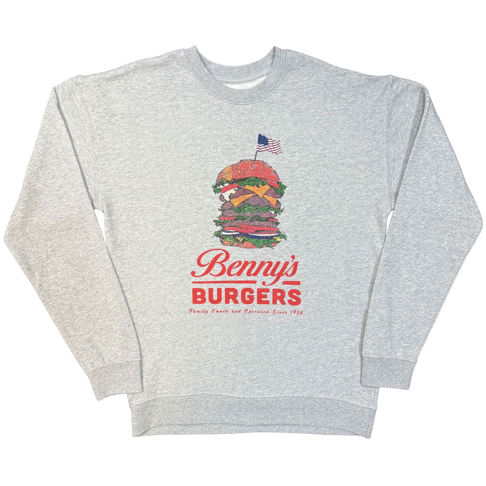 Stranger Things Unisex Sweatshirt: Bennys Burger (Grey)