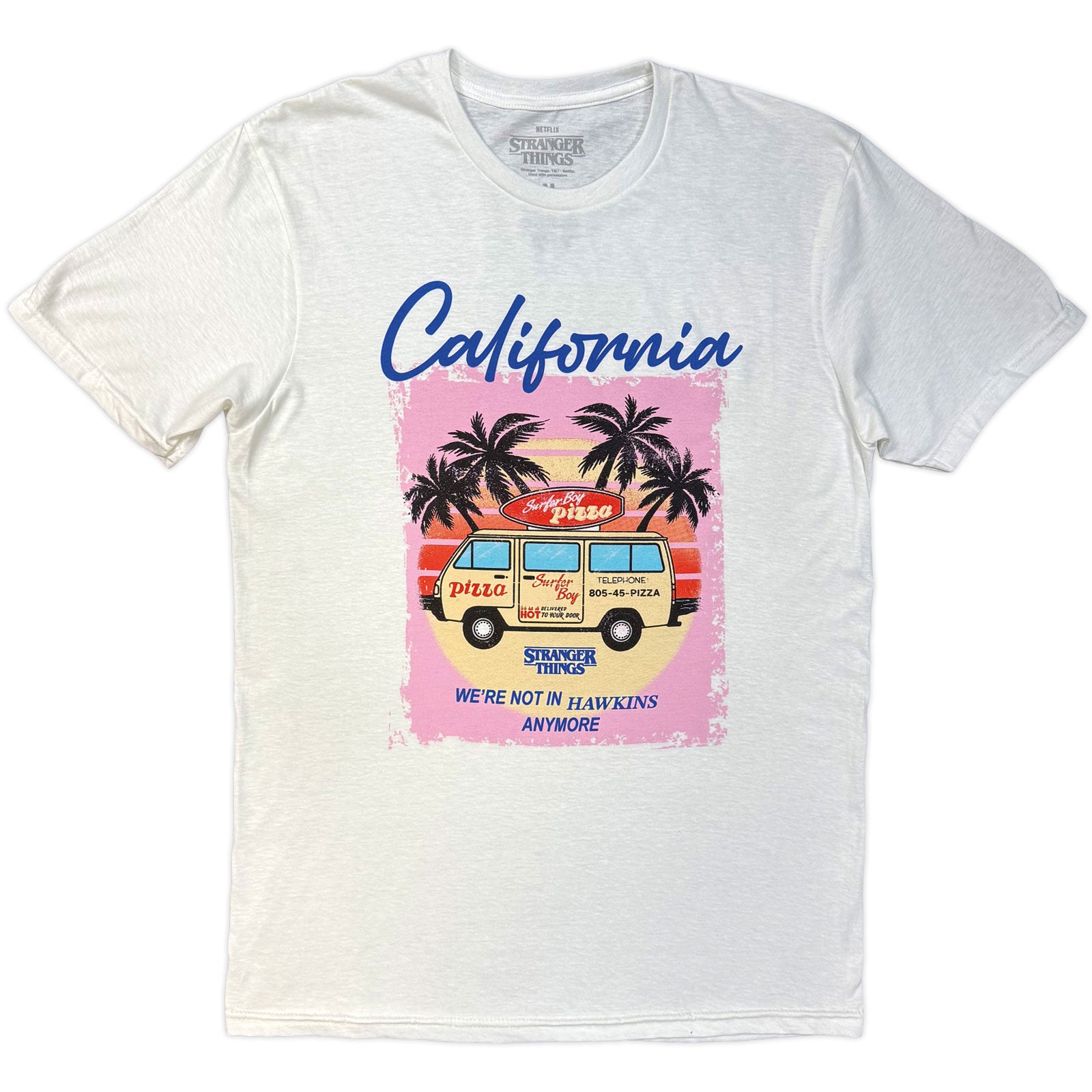 Stranger Things Unisex T-Shirt: California (White)