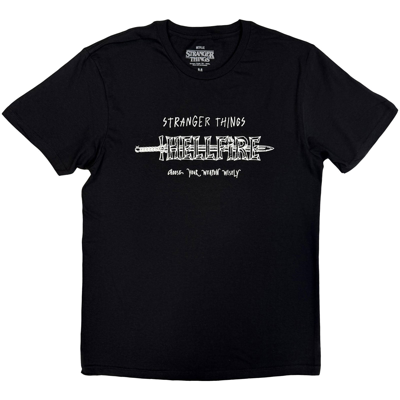 Stranger Things Unisex T-Shirt: Hellfire (Black)