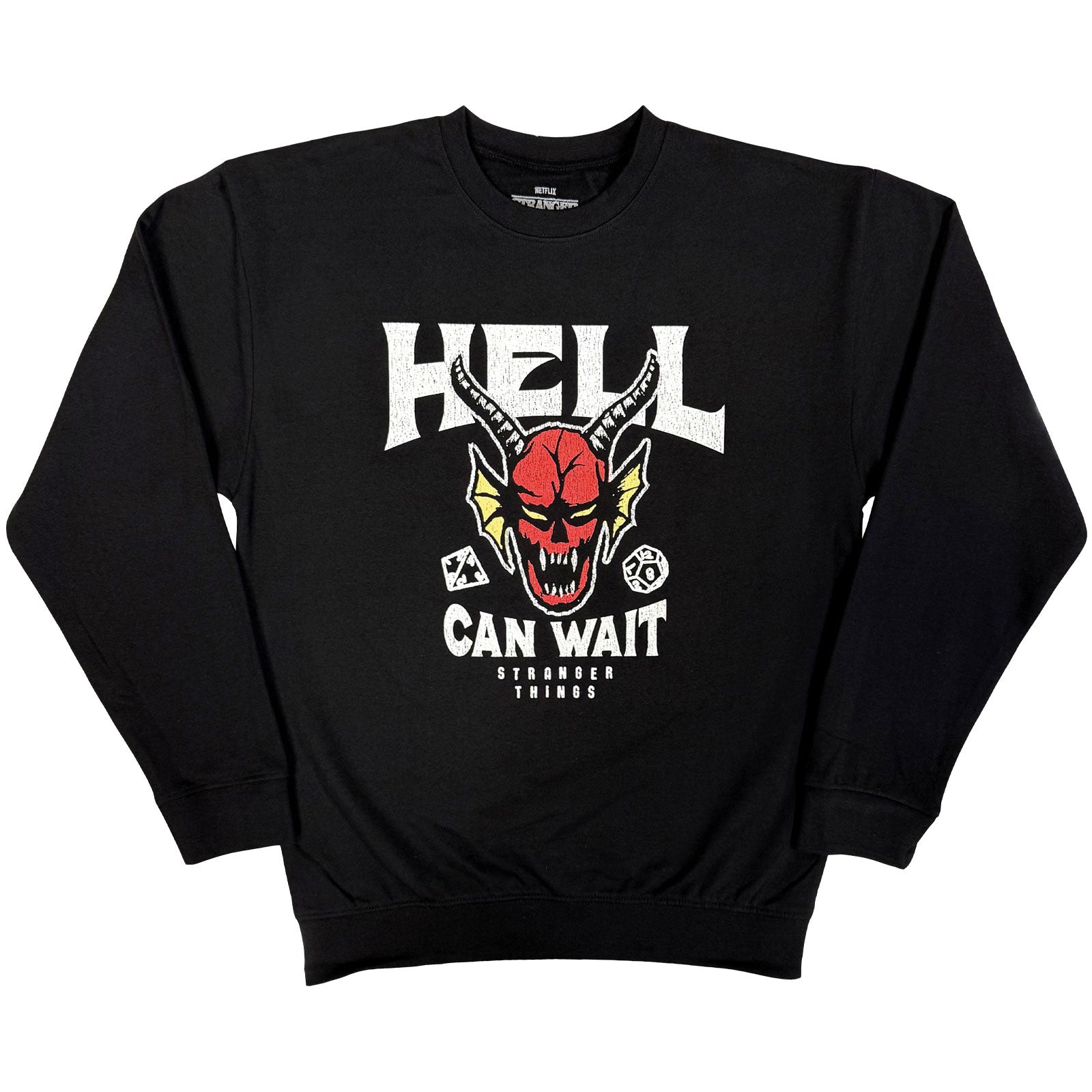 Stranger Things Unisex Sweatshirt: Hell Can Wait (Black)