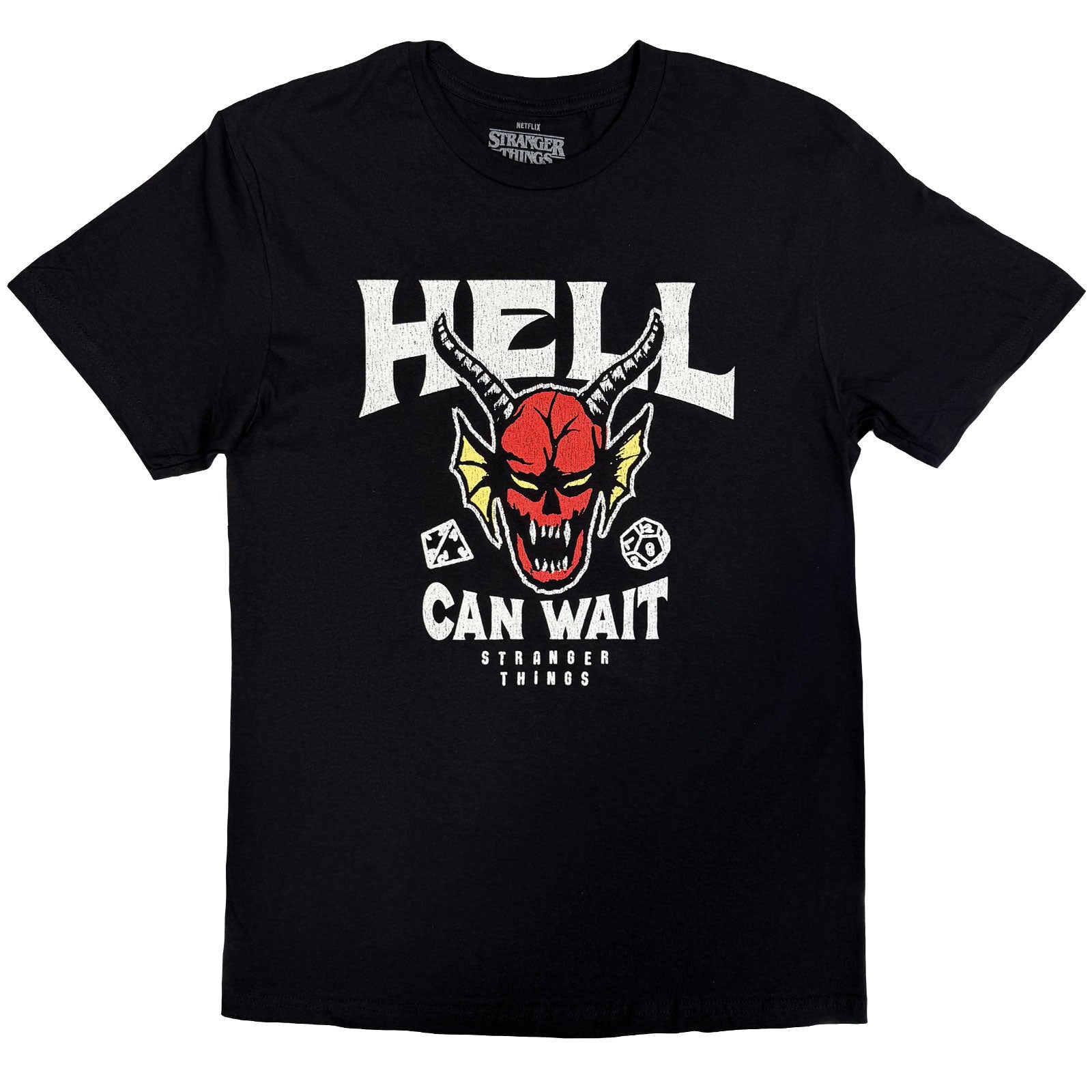 Stranger Things Unisex T-Shirt: Hell Can Wait (Black)