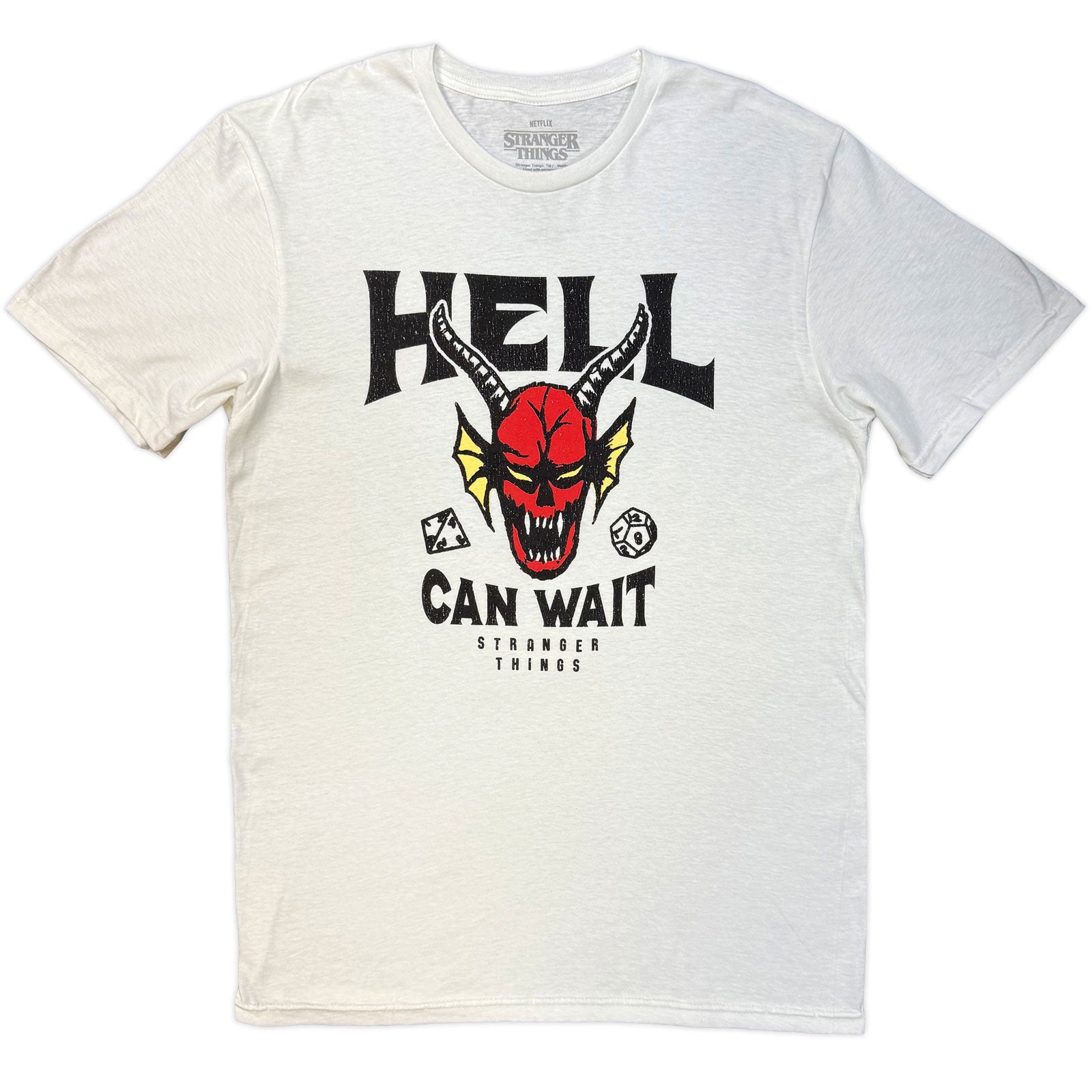 Stranger Things Unisex T-Shirt: Hell Can Wait (White)