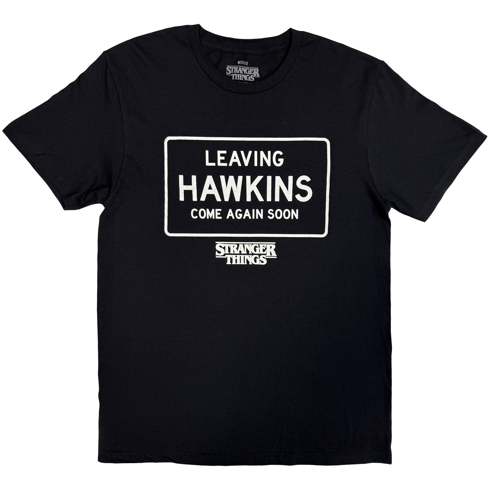 Stranger Things Unisex T-Shirt: Leaving Hawkins (Black)