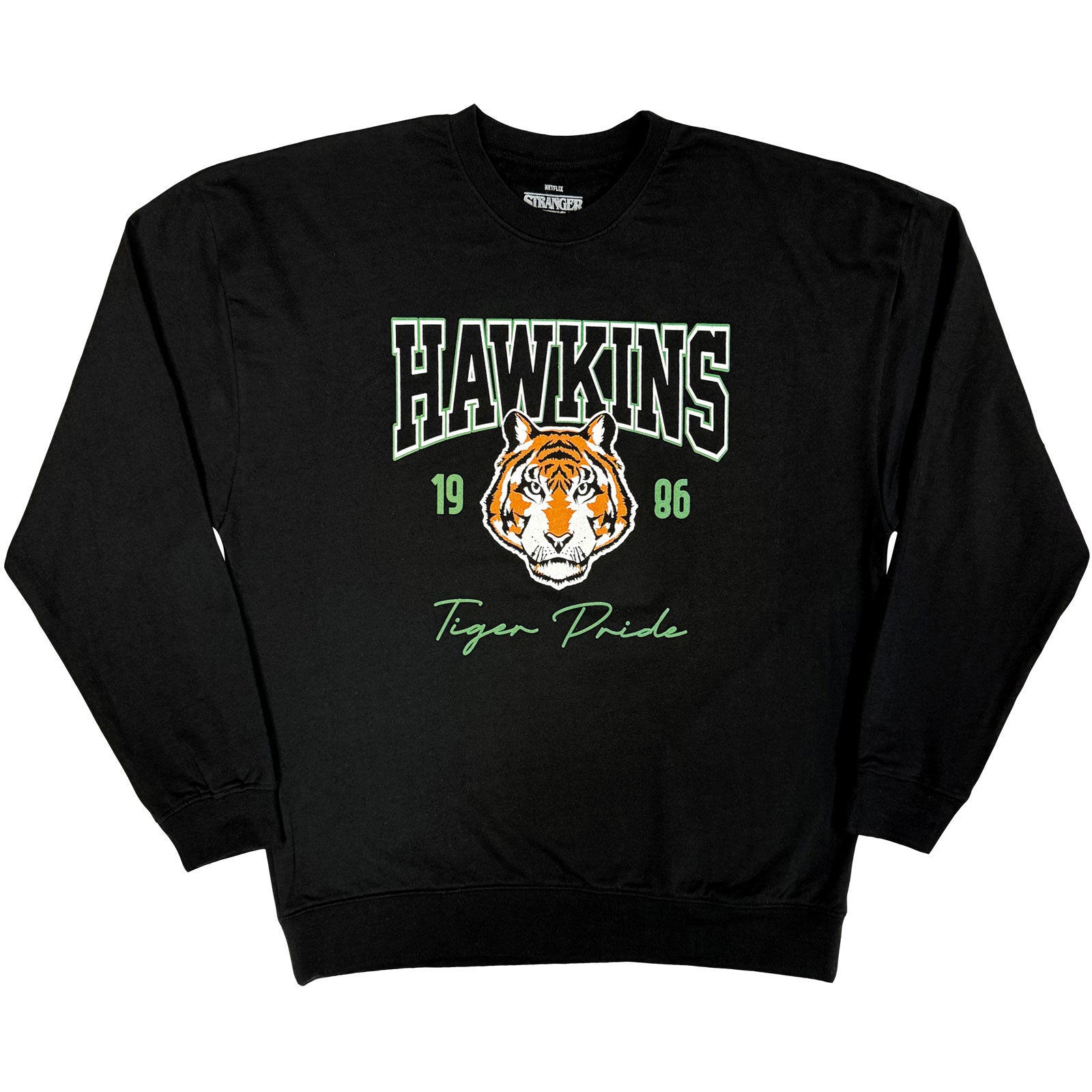 Stranger Things Unisex Sweatshirt: High School Hawkins (Black)