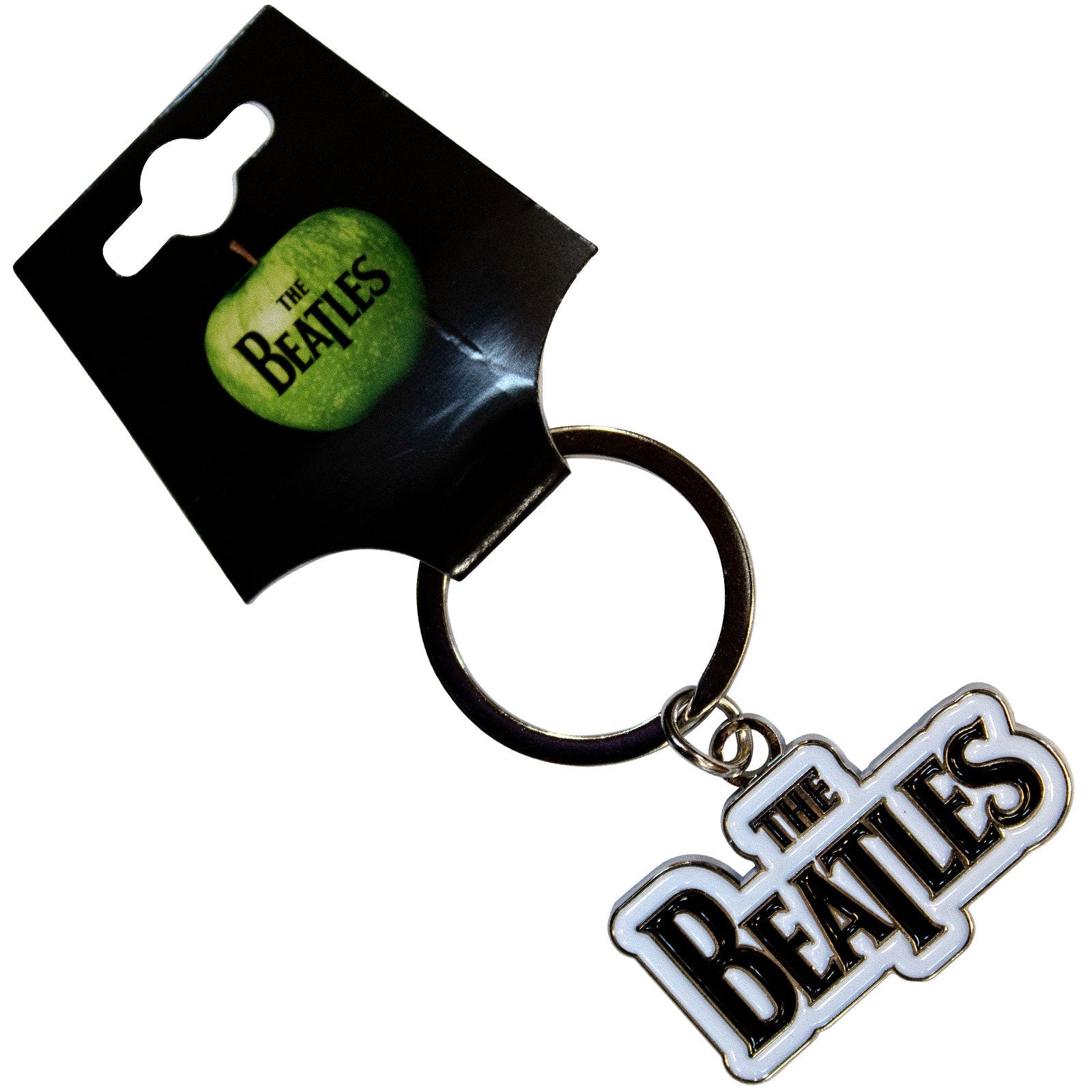 The Beatles Keychain: Drop T Logo (Black)