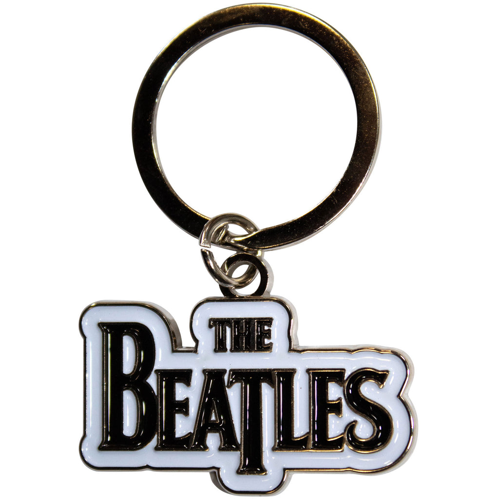 The Beatles Keychain: Drop T Logo (Black)