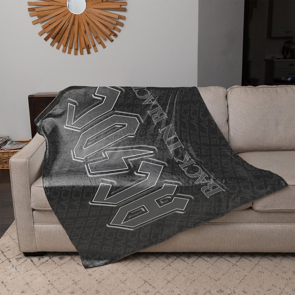 AC/DC Sherpa Fleece Blanket: Back In Black (Black)