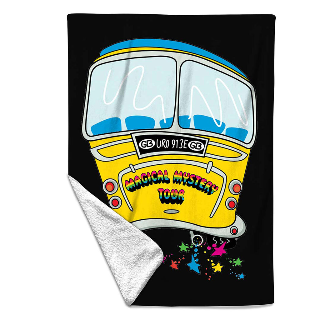 The Beatles Sherpa Fleece Blanket: Mystery Tour Bus (Multicolour) (Small)