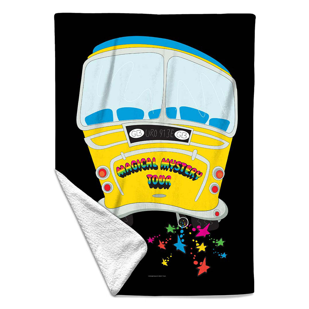The Beatles Sherpa Fleece Blanket: Mystery Tour Bus (Multicolour) (Small)