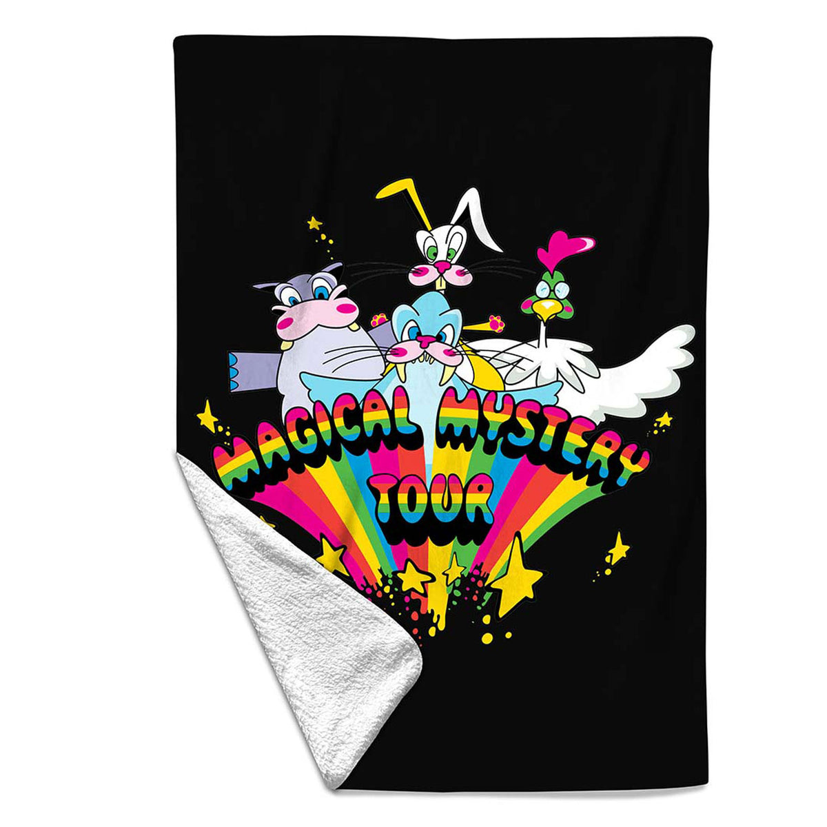 The Beatles Sherpa Fleece Blanket: Mystery Characters (Multicolour) (Small)
