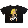 Blondie Ladies Crop Top: Side Glance (Black)