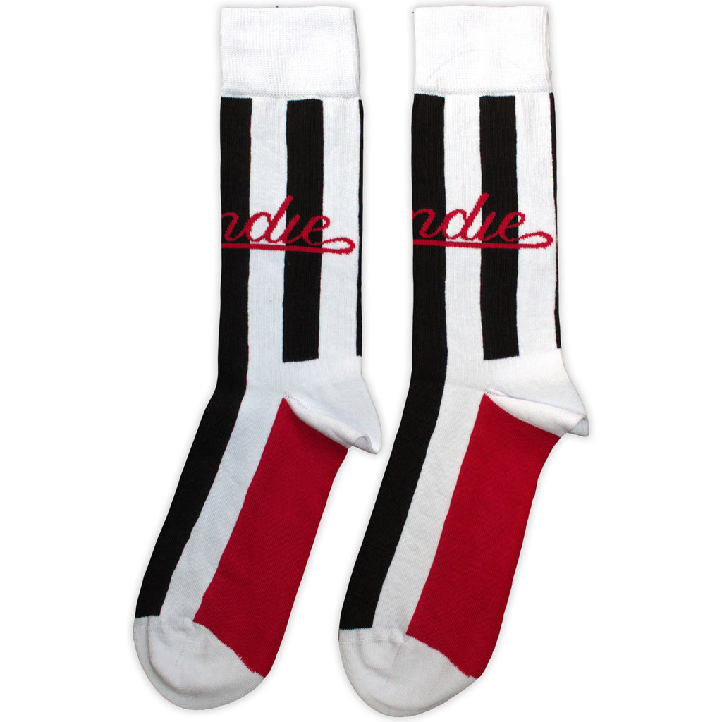 Blondie Unisex Ankle Socks: Parallel Lines (White) (UK Size 7 - 11)