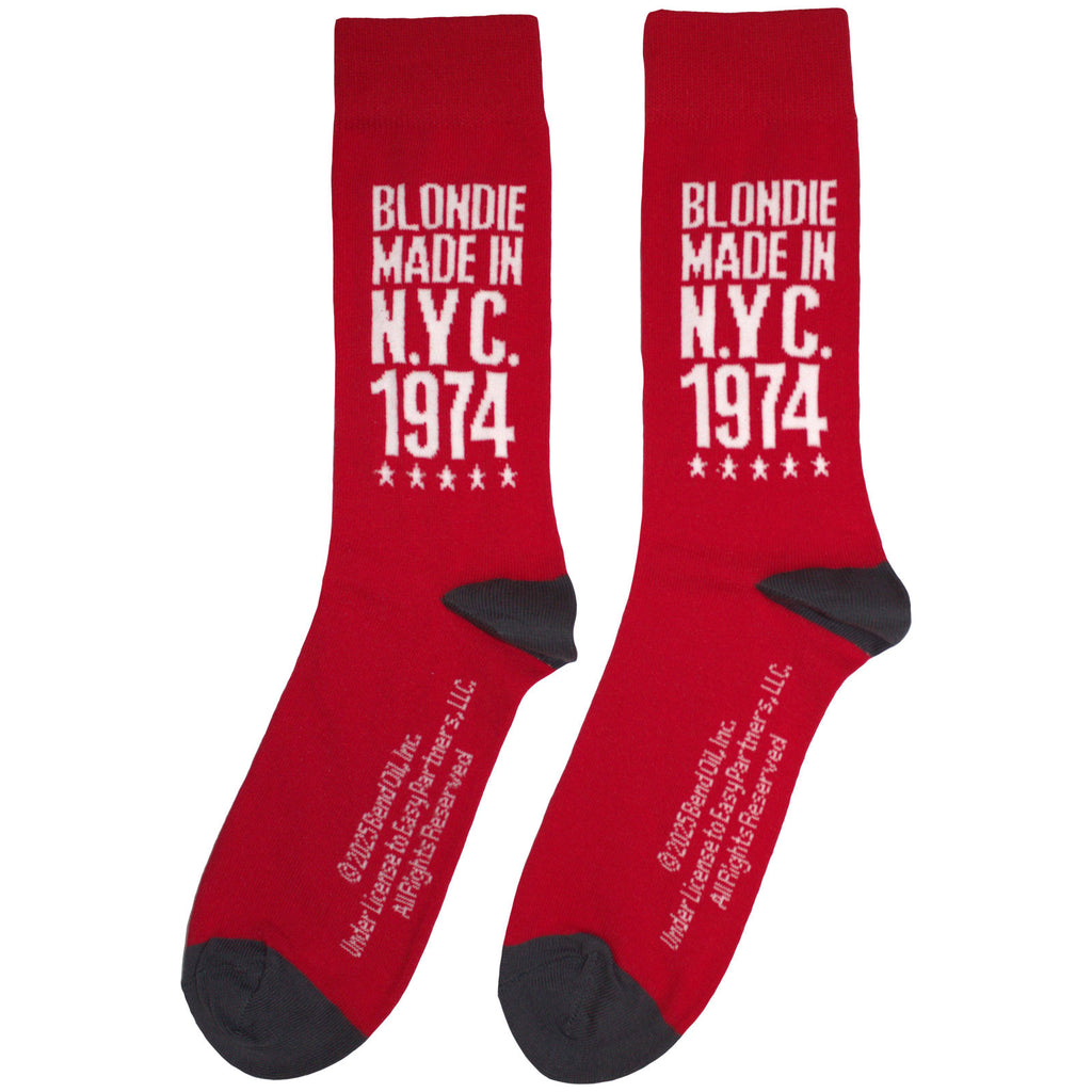 Blondie Unisex Ankle Socks: Made In NYC '74 (Red) (UK Size 6 - 11)