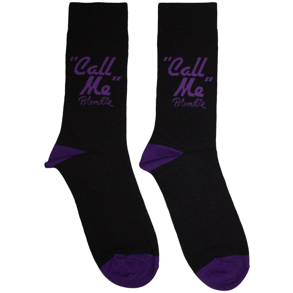 Blondie Unisex Ankle Socks: Call Me (Black) (UK Size 6 - 11)