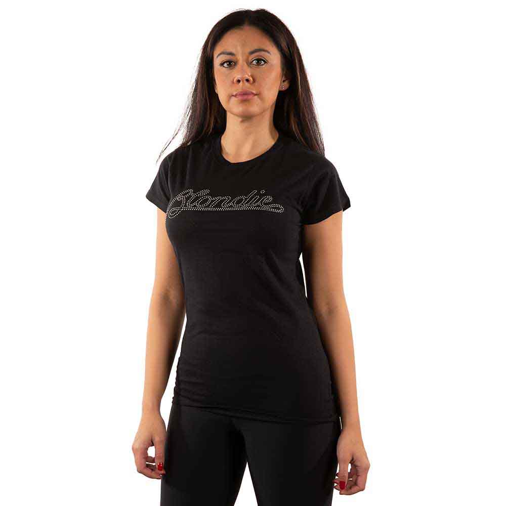 Blondie Ladies T-Shirt: Logo (Black) (Embellished)