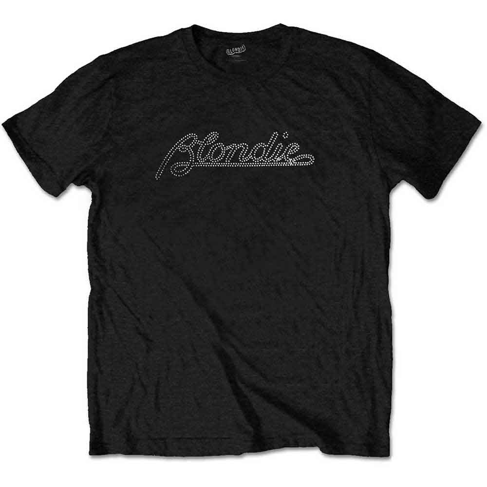 Blondie Unisex T-Shirt: Logo (Black) (Embellished)