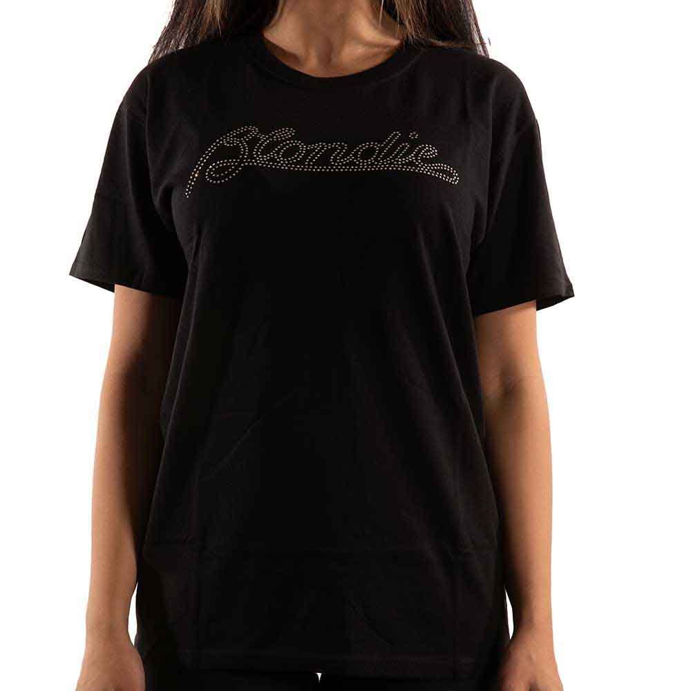 Blondie Unisex T-Shirt: Logo (Black) (Embellished)