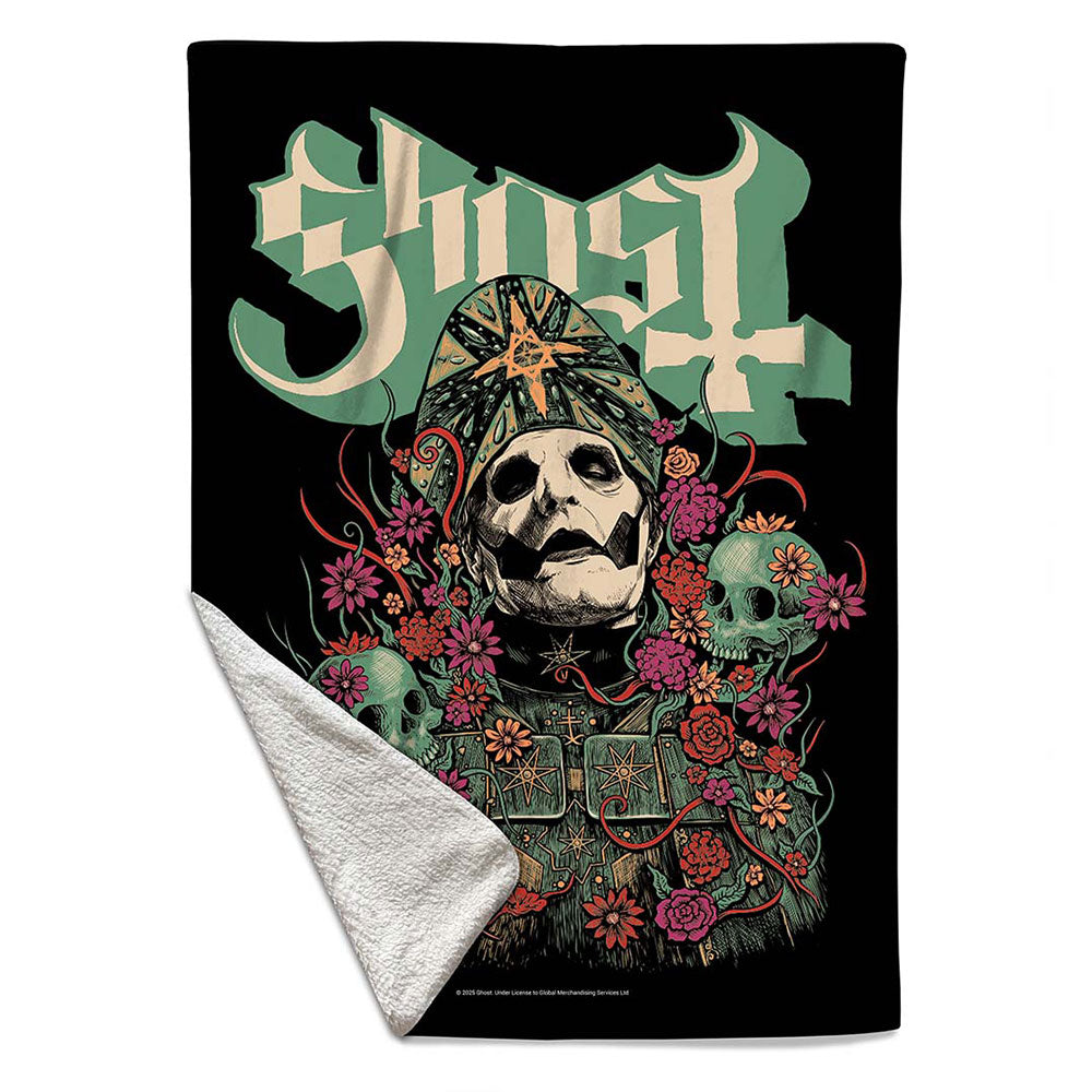 Ghost Sherpa Fleece Blanket: Bliss (Multicolour) (Double)