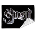 Ghost Sherpa Fleece Blanket: Chrome Logo (Multicolour)(Single)