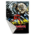 Iron Maiden Sherpa Fleece Blanket: Number Of The Beast (Multicolour) (Small)
