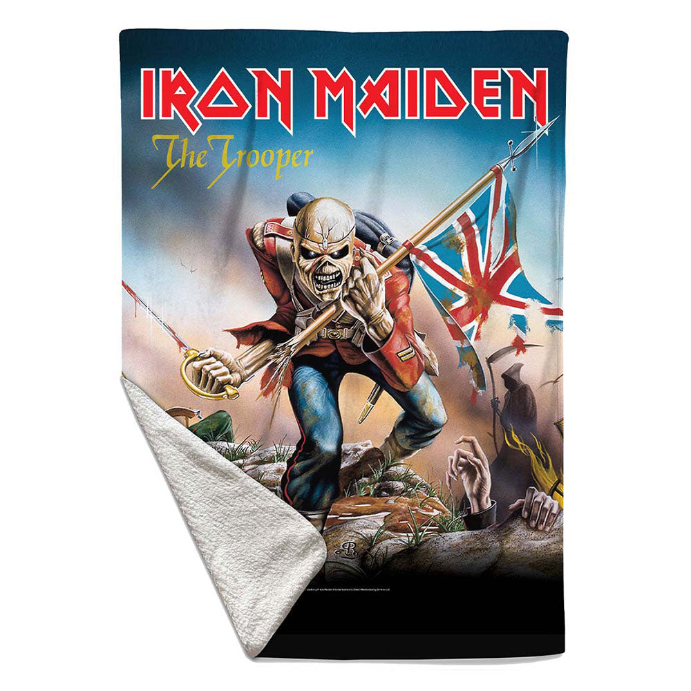 Iron Maiden Sherpa Fleece Blanket: Trooper (Multicolour)