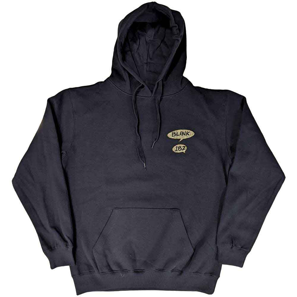 Blink-182 Unisex Pullover Hoodie: Roger Rabbit (Navy Blue) (Back Print)