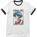 Blink-182 Unisex Ringer T-Shirt: Anime (Black & White)