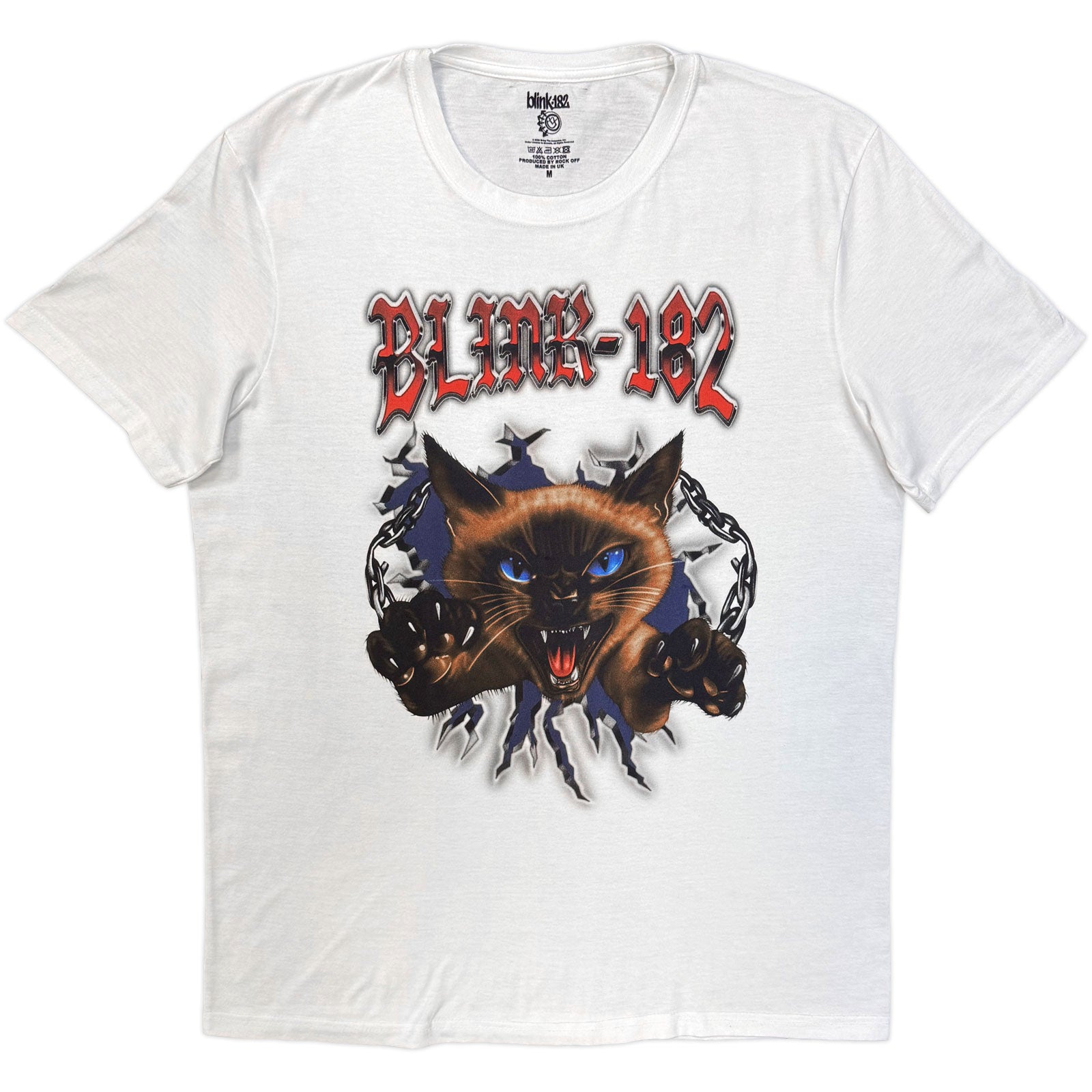 Blink-182 Unisex T-Shirt: Cheshire Cat (White)