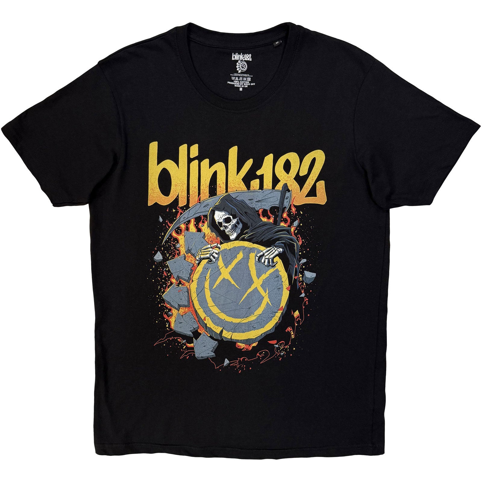 Blink-182 Unisex T-Shirt: Reaper Smile (Black)