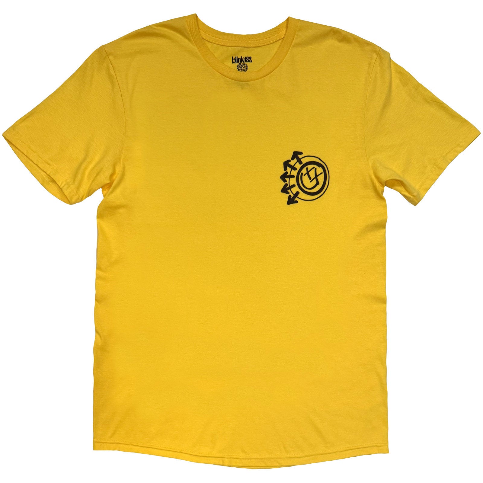 Blink-182 Unisex T-Shirt: Collage (Yellow) (Back Print)