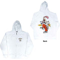 Blink-182 Unisex Zipped Hoodie: Roger Rabbit (White) (Back Print)