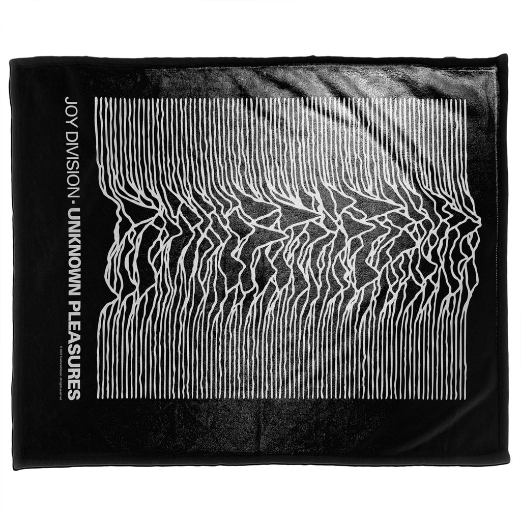 Joy Division Sherpa Fleece Blanket: Unknown Pleasures (Black)