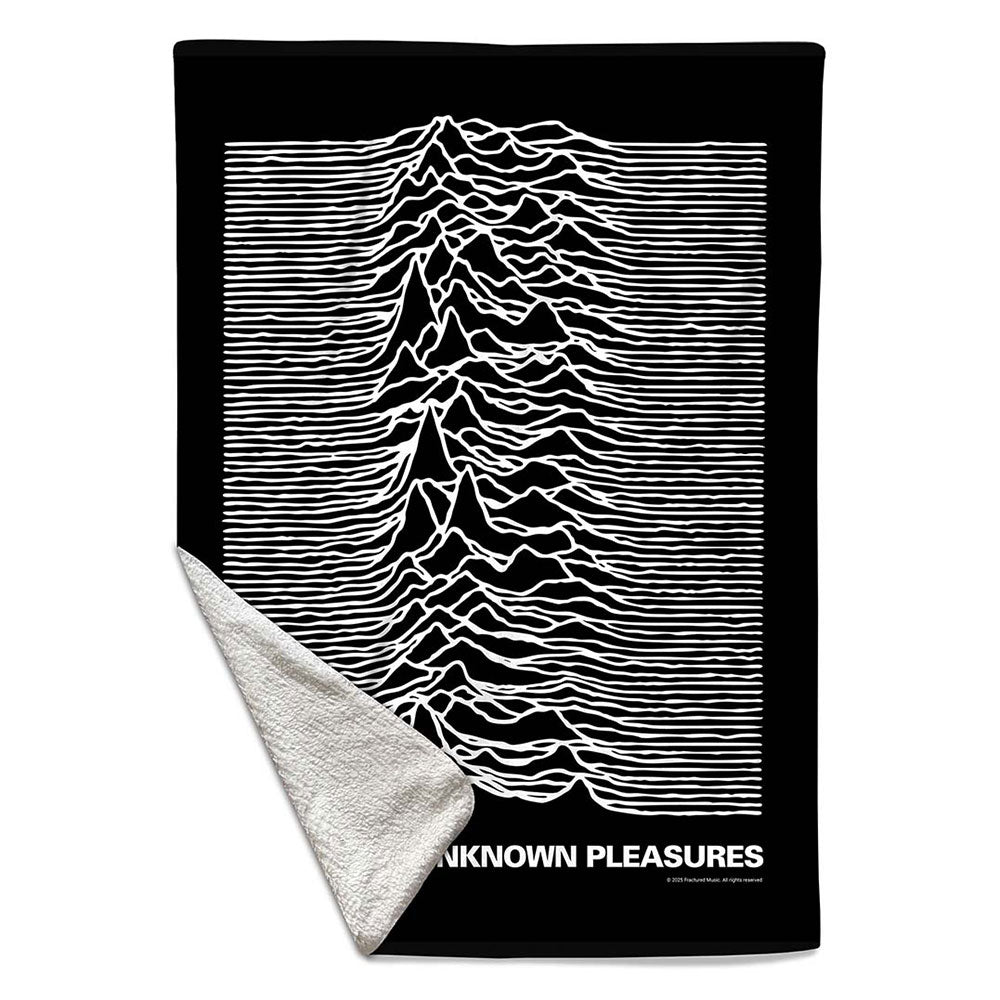 Joy Division Sherpa Fleece Blanket: Unknown Pleasures (Black)