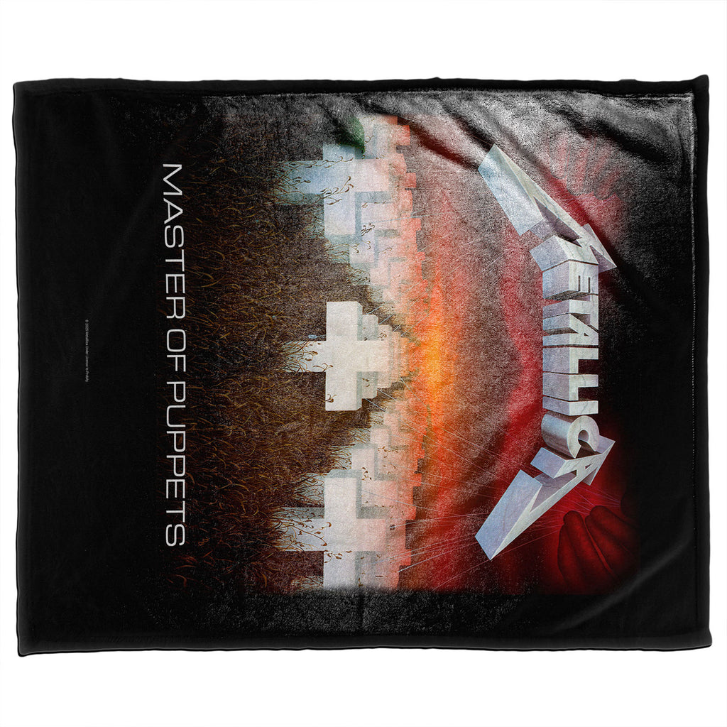 Metallica Sherpa Fleece Blanket: Master Of Puppets (Multicolour)