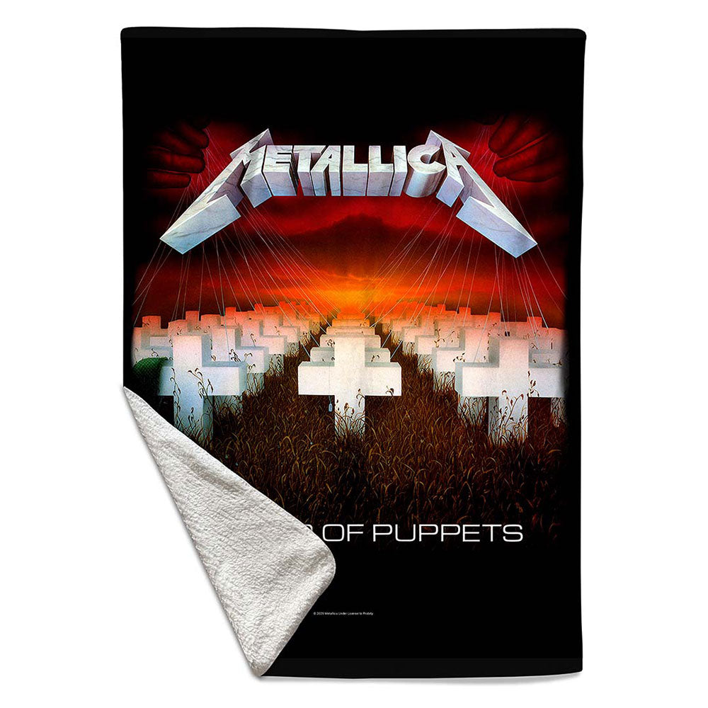 Metallica Sherpa Fleece Blanket: Master Of Puppets (Multicolour)