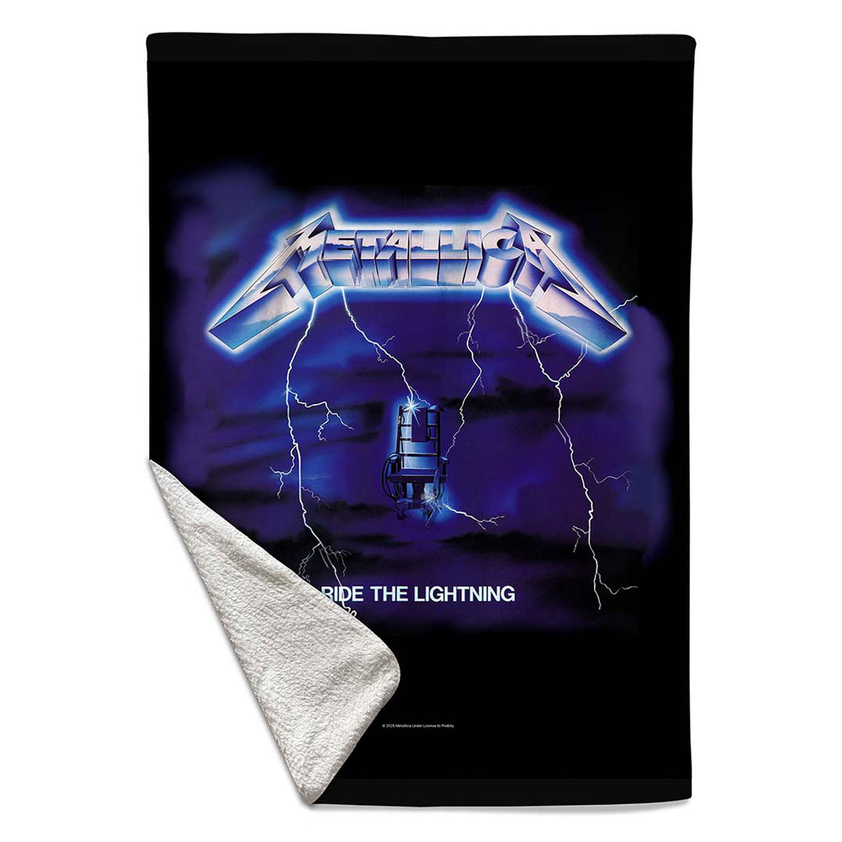 Metallica Sherpa Fleece Blanket: Ride The Lightning (Multicolour) (Small)