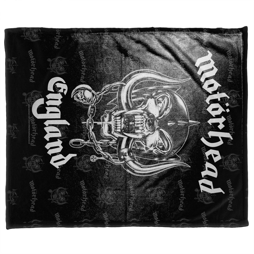 Motorhead Sherpa Fleece Blanket: England (Black)