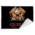 Queen Sherpa Fleece Blanket: Crest (Multicolour)